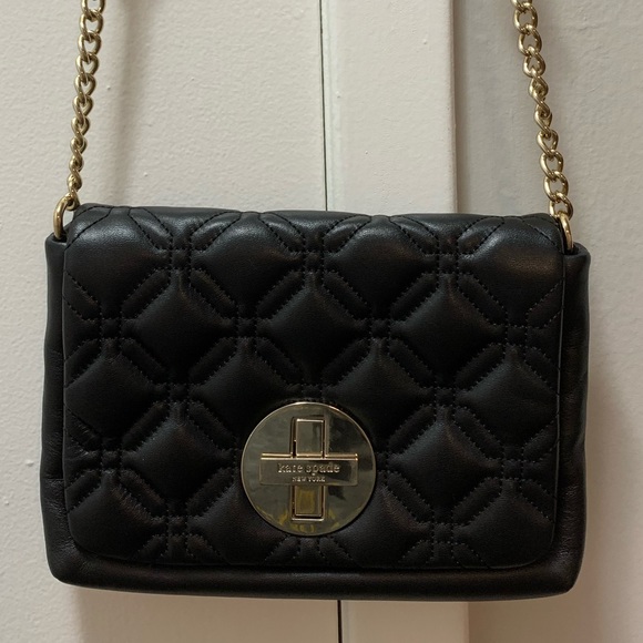 Black Kate spade quilted crossbody purse - Picture 3 of 8